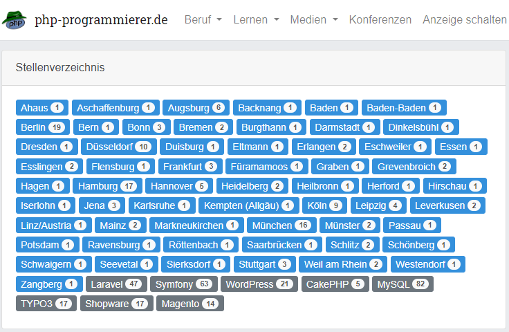 Job-Board für PHP-Programmierer