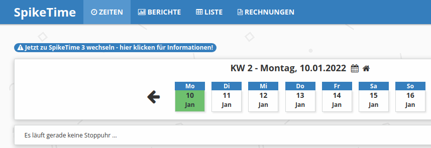 Wechsel zu SpikeTime 3