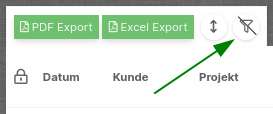 Button Filter in Export anzeigen