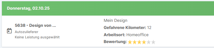 Erfasste Zusatzfelder