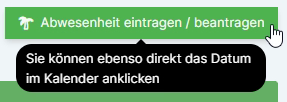 Button zum Eintragen einer Abwesenheit